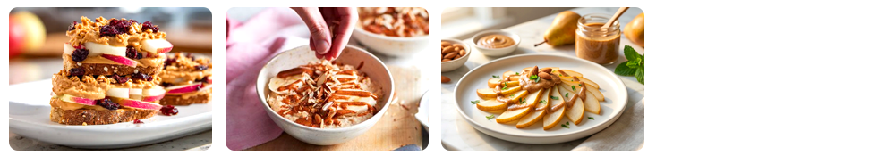 fresh fruit with nut butter